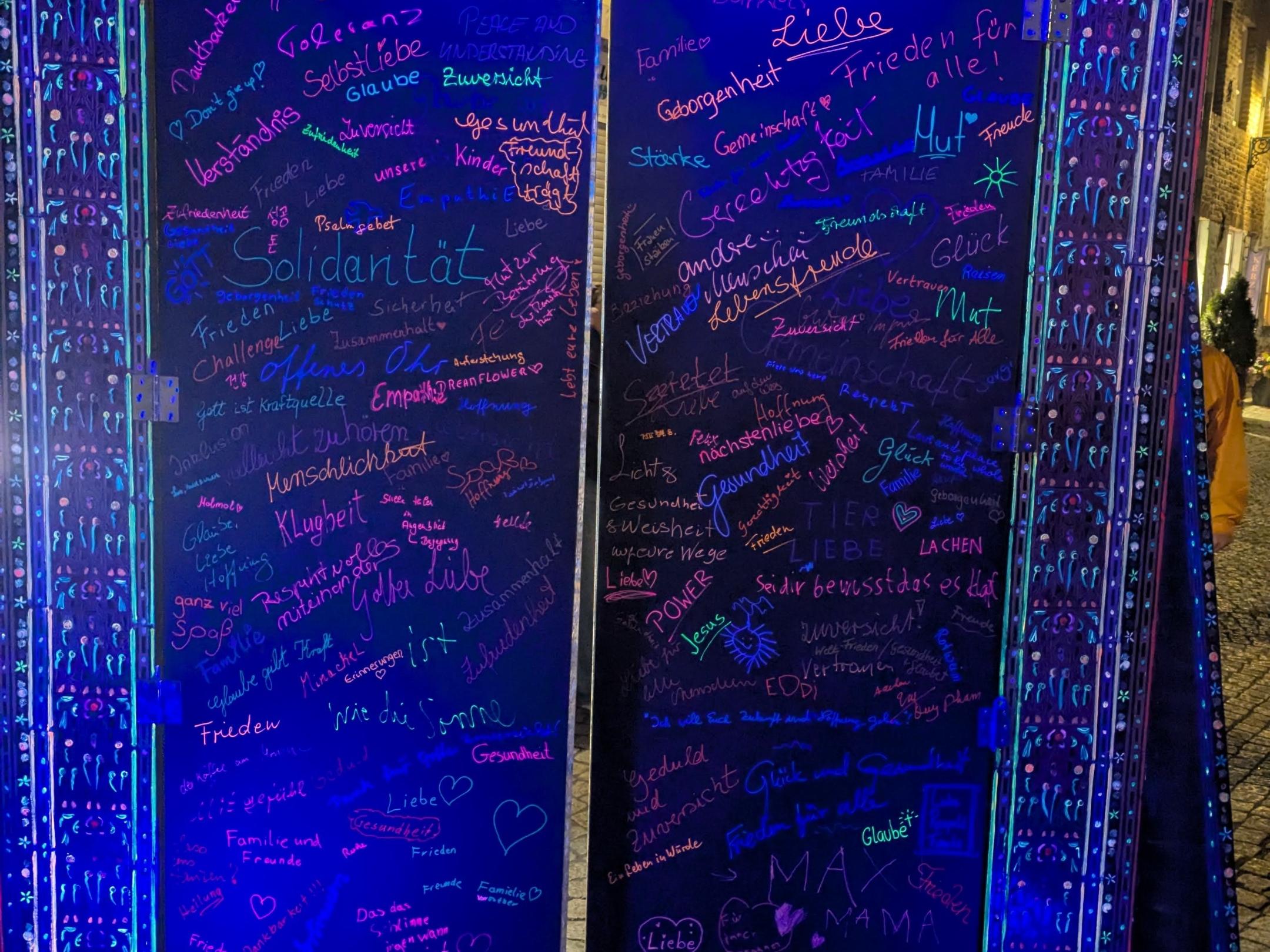 Hoffnungsgedanken vieler Pilger und Besucher